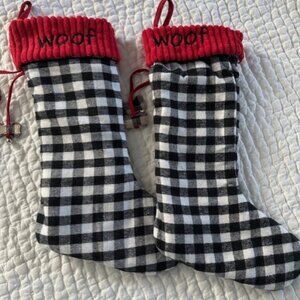 Pair of dog Christmas stockings